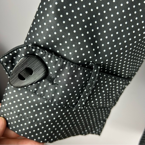 Mona Lisa by Fen-Nelli Classic Retro Vibe Black White Polka Dot Raincoat 20W - Picture 5 of 13